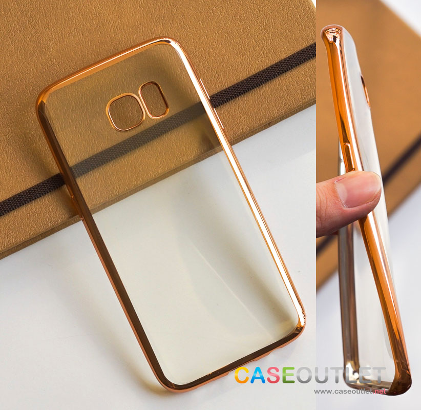 เคส Galaxy S7 / S edge TPU ใสขอบโครเมียม ทอง เงิน เงินรมดำ