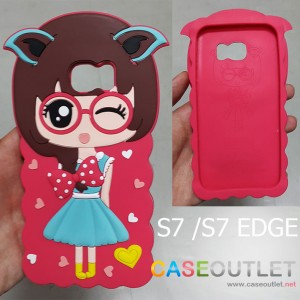 เคส Galaxy S7 / S7 Edge ชิลิโคน เด็กหญิง ใส่แว่น