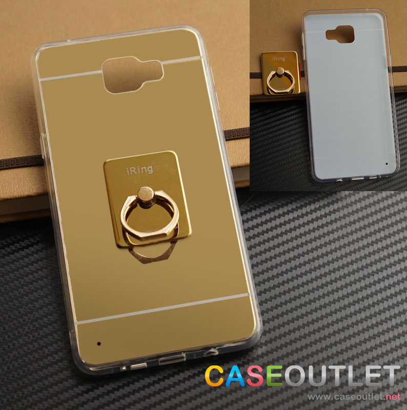 เคส Galaxy A9 Pro ขอบยางใส หลังกระจก มาพร้อม i-ring
