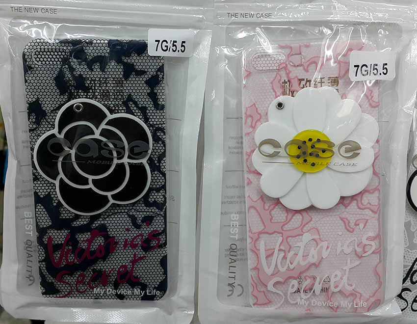เคส Iphone7 plus TPU ใส Victoria Secret ดอกไม้ กระจก