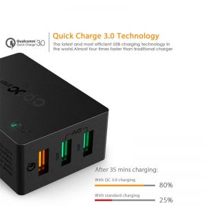 หัวชาร์จ USB QC3.0 Quickcharge Fastcharge CRDC 3ช่อง