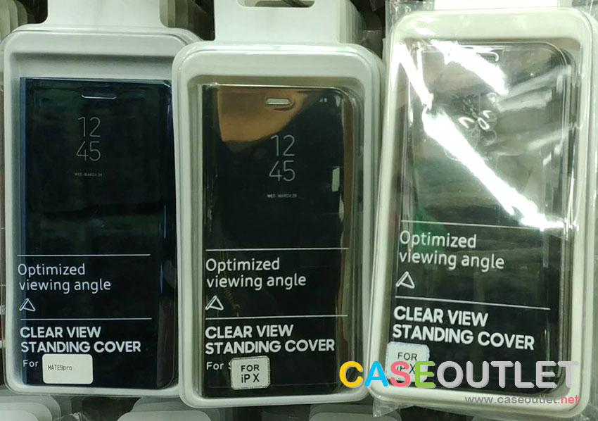 เคส Iphone x Flip Clear View ฝาใส ผิวกระจก Standing Cover ตั้งได้