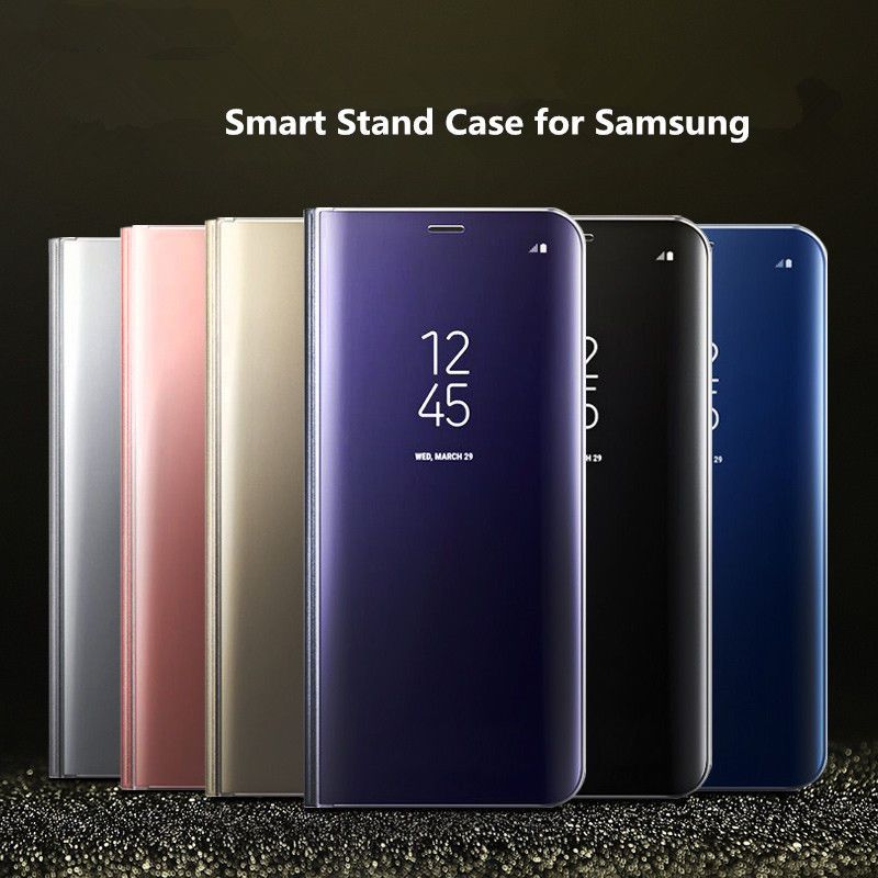 เคส S9/ S9 plus Flip Clear View ฝาใส ผิวกระจก Standing Cover ตั้งได้