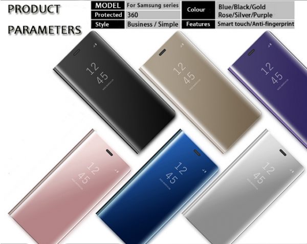 เคส S9/ S9 plus Flip Clear View ฝาใส ผิวกระจก Standing Cover ตั้งได้