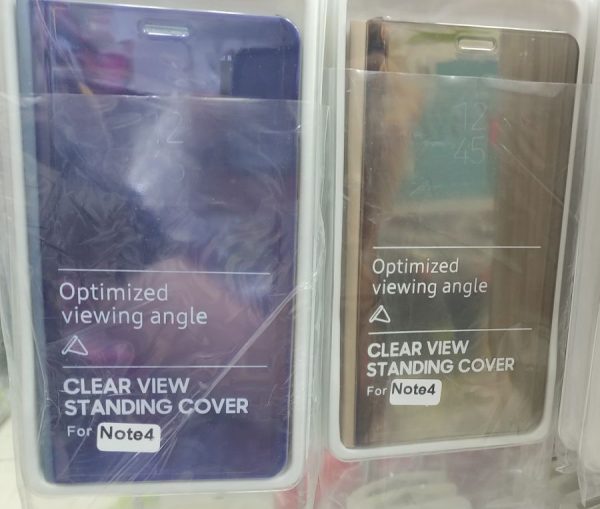 เคส Note4 Flip Clear View ฝาใส ผิวกระจก Standing Cover ตั้งได้