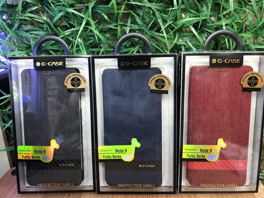 เคสฝาพับ Note9 G case หนังผ้า  3 สี