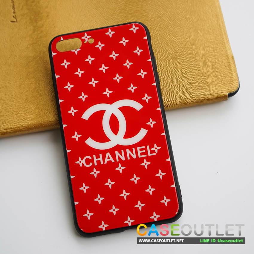 เคส Iphone7 plus Chanel ชาเนลหลังกระจกนิรภัย กันรอย