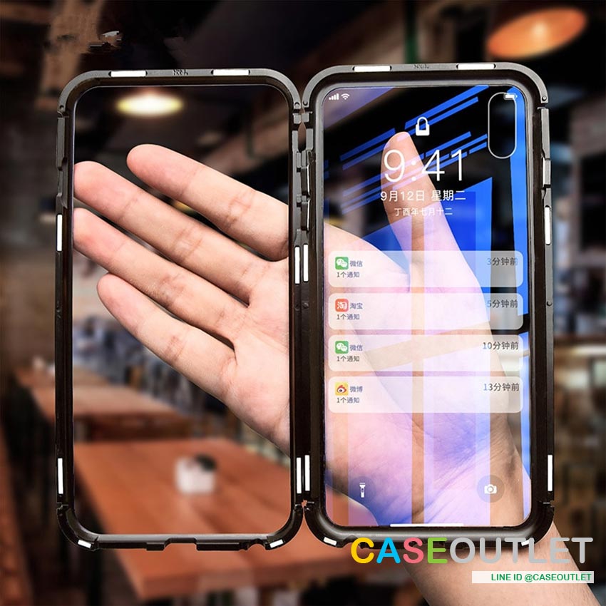 เคส Iphone XS Max, XR โลหะ ประกบ แม่เหล็ก ป้องกัน 360 องศา