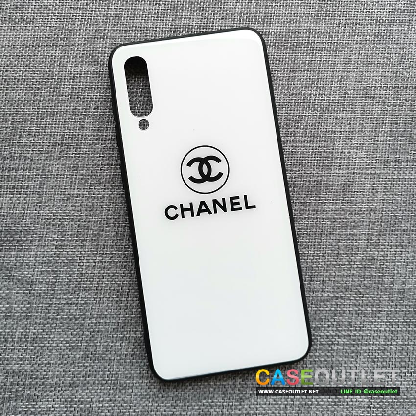 เคส Galaxy A50 ขอบยาง หลังกระจก กันรอย Chanel