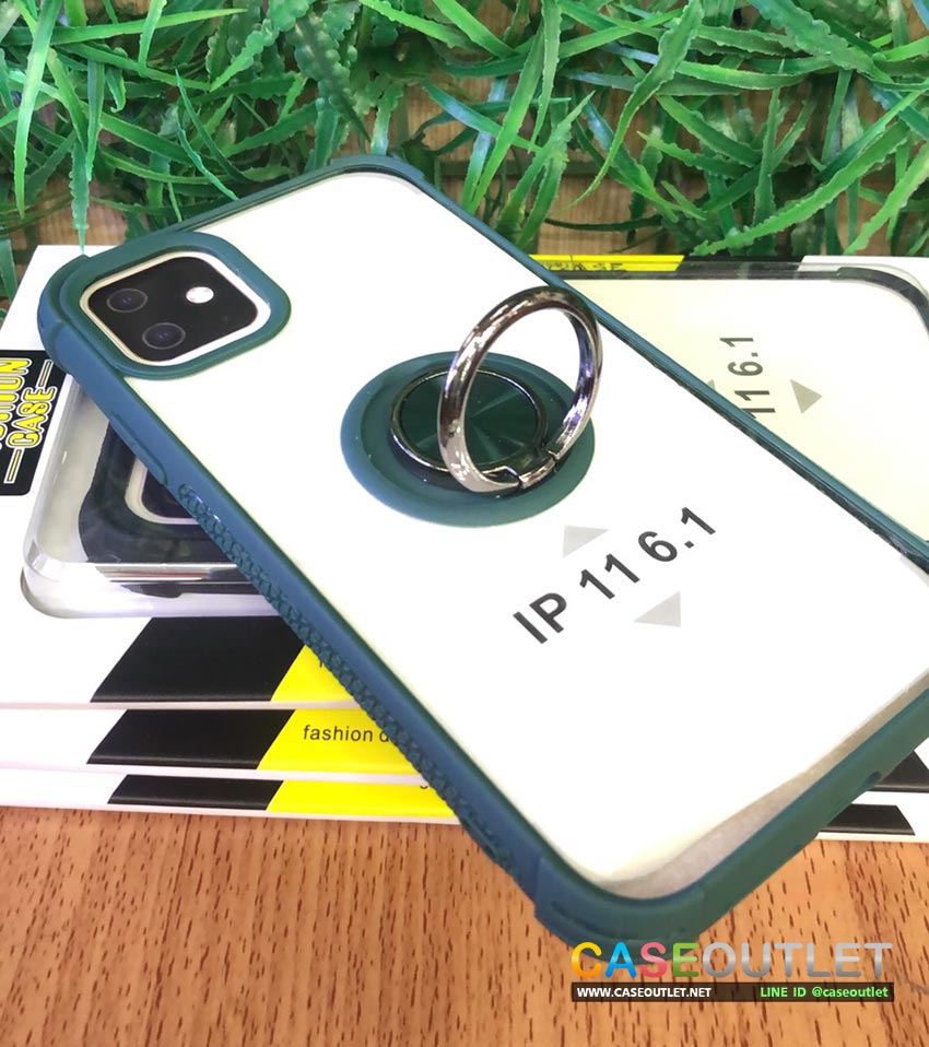 เคส  iphone11 | 11pro | 11pro max  หลังใส กันกระแทก ติดแหวน ตั้งได้