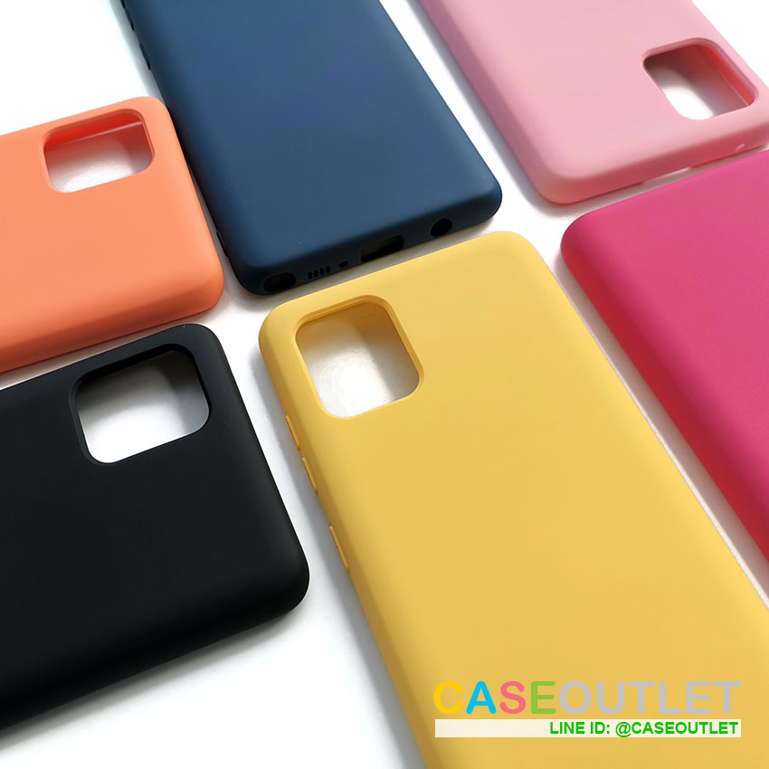 เคส Samsung Note10 lite เคสสีพื้น สีๆ ซิลิโคน ยางพารา นิ่ม กำมะหยี่ Silicone jel