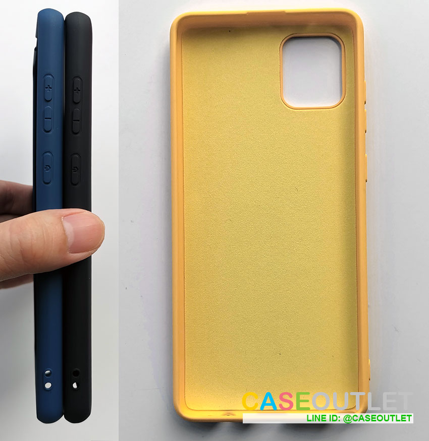เคส Samsung Note10 lite เคสสีพื้น สีๆ ซิลิโคน ยางพารา นิ่ม กำมะหยี่ Silicone jel