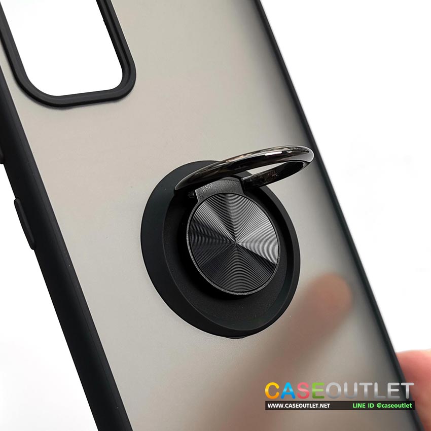 เคส Samsung Galaxy A71 | A51 TPU ใสขุ่น ขอบสี แหวน ตั้งได้ แม่เหล็ก กันรอยนิ้วมือ