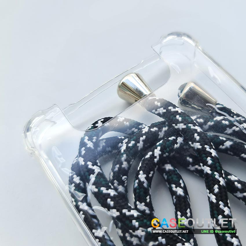 เคส Samsung Note10+ | A80 เคสใส หลังแข็ง แข็งใส พร้อมเชือกห้อย สายห้อย เชือกถัก คล้องคอ