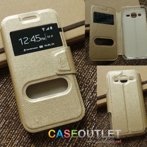 เคส Galaxy J2 ฝาพับหนัง โชว์เบอร์ สไลด์ รับสายได้จากฝา