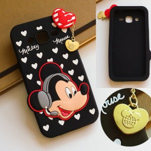 เคส Galaxy J2 ซิลิโคน Mickey Mouse มิ๊กกี้เม้า ห้อยจี้ทอง