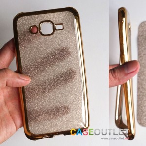 เคส J7 TPU ขอบโครเมียม เงา Glister กากเพชร