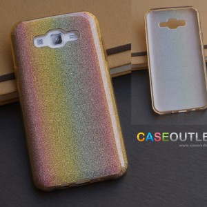 เคส Galaxy J7 สายรุ้ง กากเพชร หุ้มรอบเครื่อง