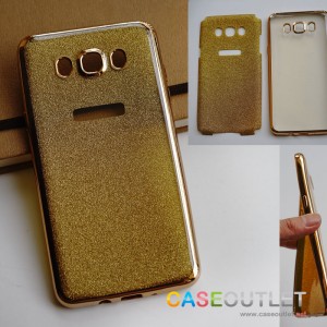 เคส Galaxy J7 2016 TPU ขอบโครเมียม เงา Glister แผ่นกากเพชร