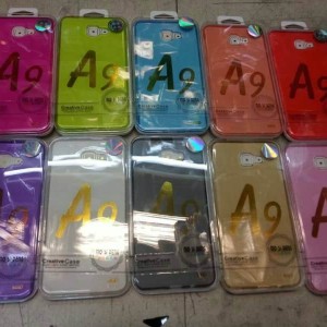 เคส Galaxy A9 Pro Tpu ใส บาง 0.6 สีๆ