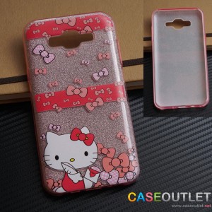 เคส Galaxy J7 TPU ผิวแก้ว กากเพชร คิตตี้ Kitty