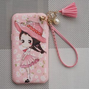 เคส J710 ลายน่ารัก พร้อมสายคล้องมือพู่