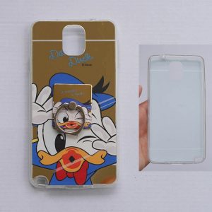 Note3 Donald Duck กระจกเงา ขอบใส พร้อมแหวน