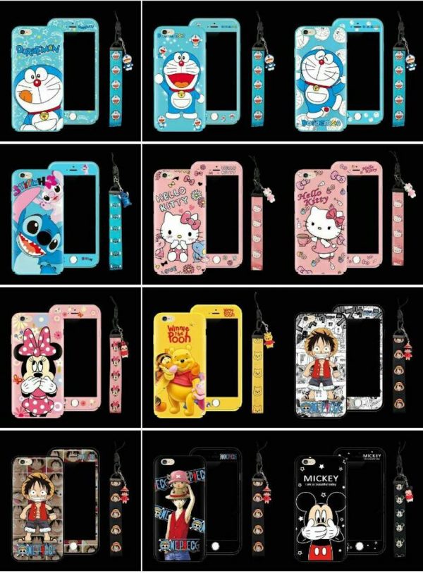 เคส 3 in 1 เคสฝาหลัง + ฟิม + สายคล้องมือ ห้อยพวงกุญแจ