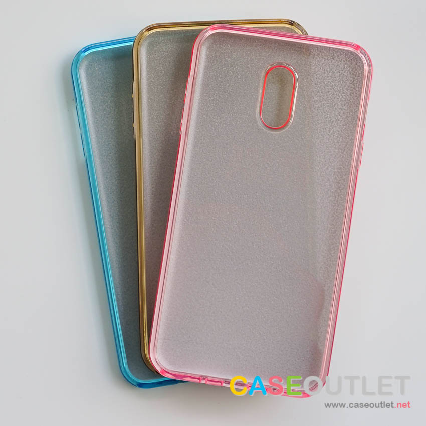 เคส Galaxy J7 plus TPU ผิวแก้ว กากเพชร การ์ตูน