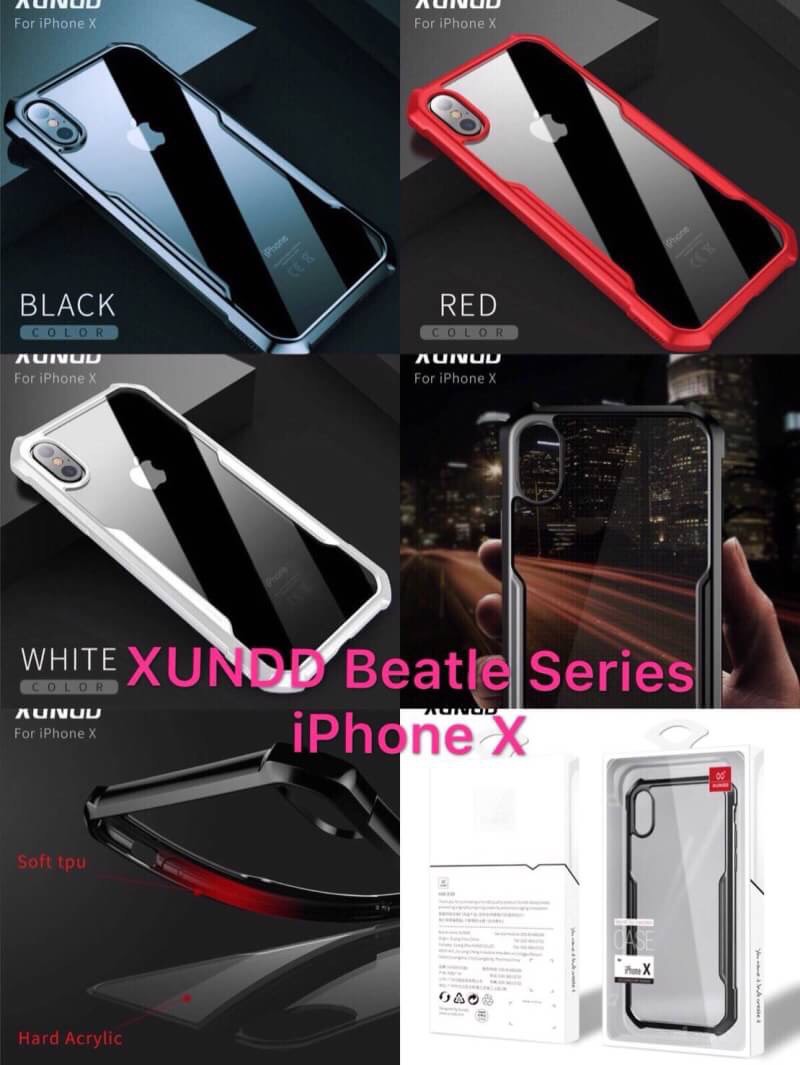 เคส IphoneX Xundd ของแท้ หลังใส ขอบยาง กันกระแทก