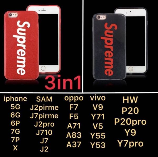 เคสกากเพชร Supreme มีสีดำ และ แดง