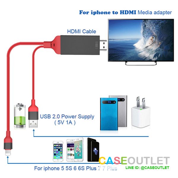 สายต่อ iphone ipad ออก TV lightning to HDMI