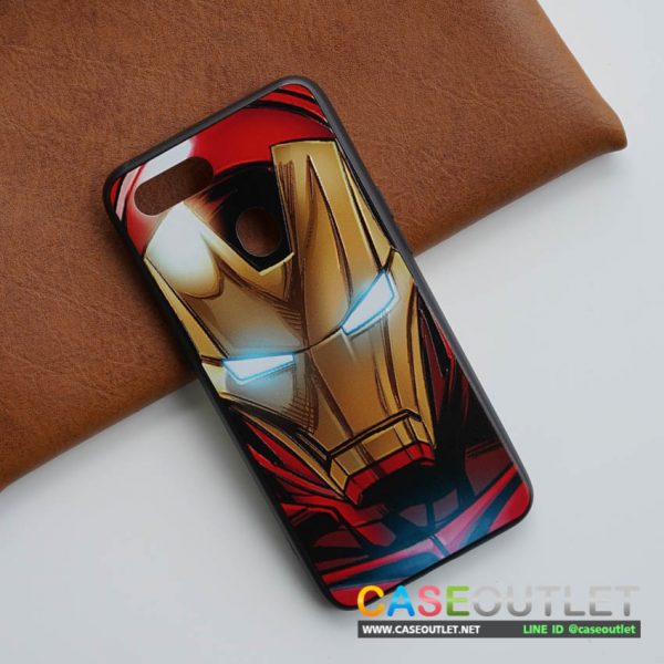 เคส Oppo F9 ขอบยาง สกรีนลาย Iron man