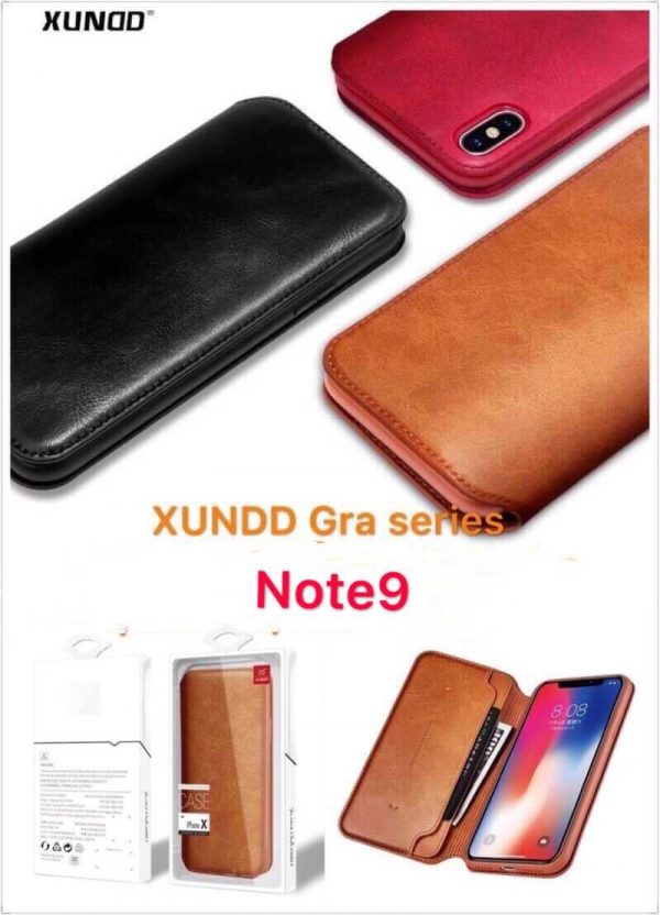 เคส Note9 ฝาพับ หนังฟอกนิ่ม Xundd GRA Series