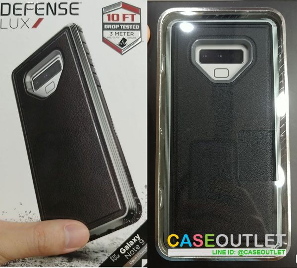 เคส Note9 กันกระแทก ขอบโลหะ X-doria Defense Lux ลายหนัง