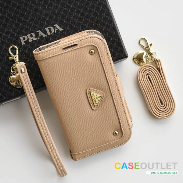 เคส S4 ฝาพับ หนัง PRADA พร้อมสายห้อย