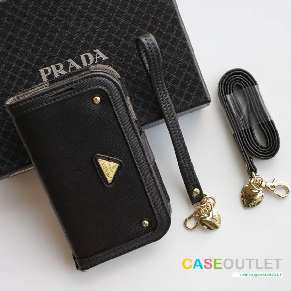 เคส S4 ฝาพับ หนัง PRADA พร้อมสายห้อย