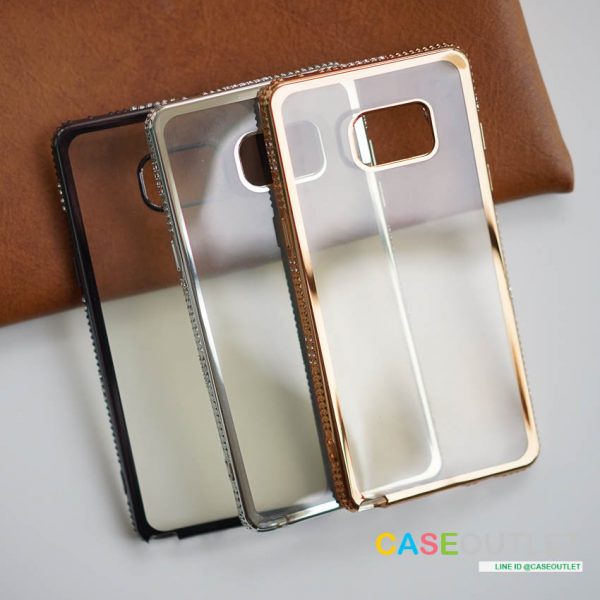 เคส Note Fe TPU หลังใส ขอบกันลื่น ฝังเพชร