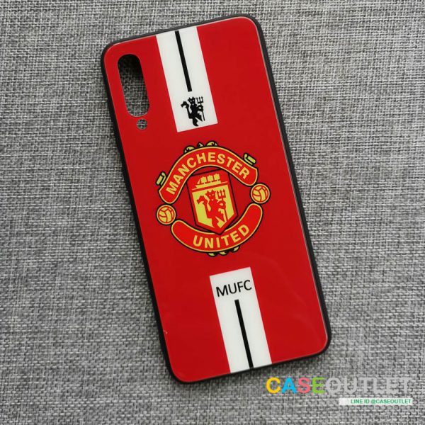 เคส Samsung A70 ขอบยาง หลังกระจก กันรอย แมนยู Man U