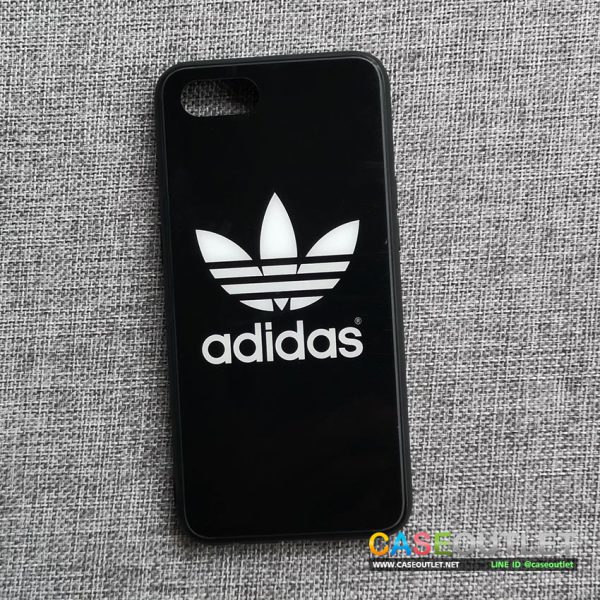 เคส Oppo A3s ขอบยาง หลังกระจก กันรอย Adidas