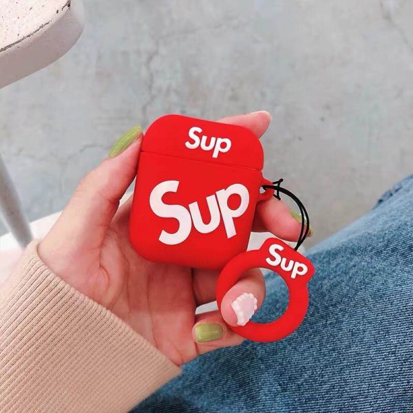 เคส Airpods ชิลิโคน การ์ตูน Supreme น่ารัก กันกระแทก