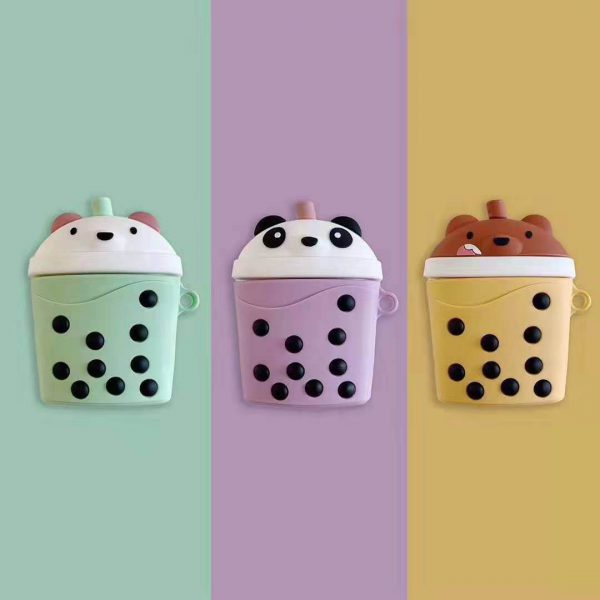 เคส Airpods ชิลิโคน การ์ตูน ชานมไข่มุก น่ารัก กันกระแทก