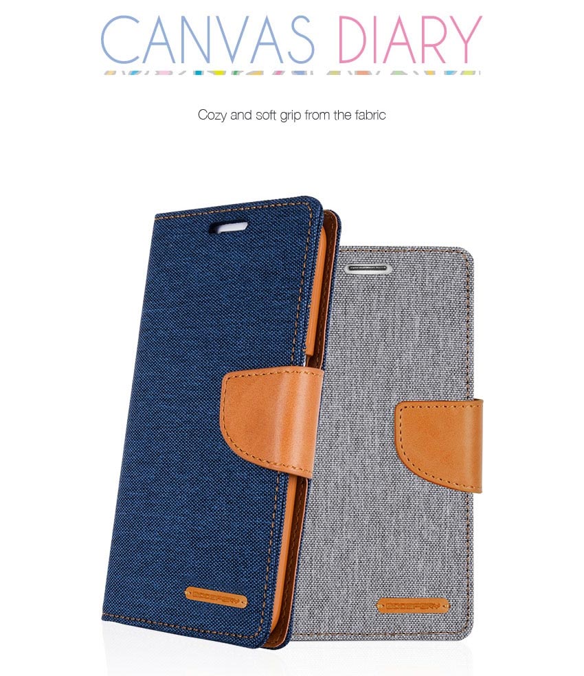 เคส Galaxy Note10+ Note 10plus ฝาพับ Goospery Canvas Diary