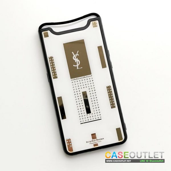 เคส Galaxy A80 หลังเงา ขอบยาง YSL ยิปแซง ประดับเพชร