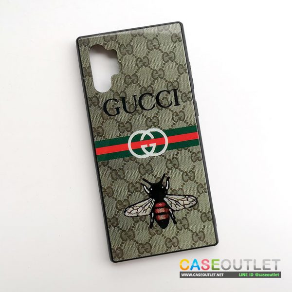 เคส Galaxy Note10+ note10plus ขอบยาง หลังกระจก กันรอย ลาย Gucci