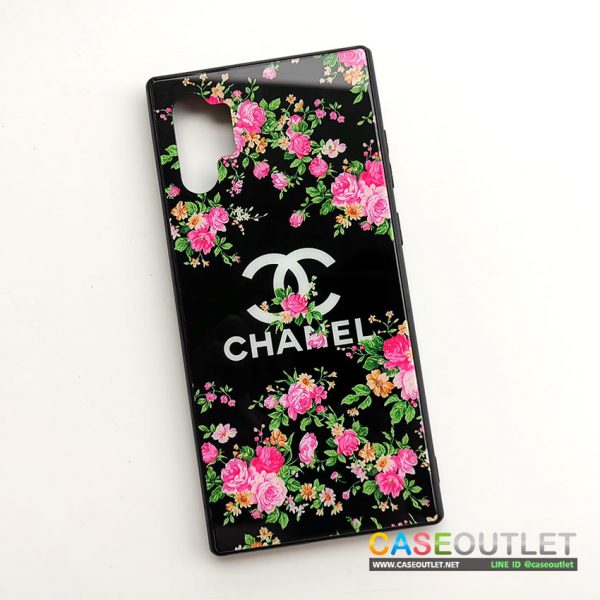 เคส Galaxy Note10+ note10plus ขอบยาง หลังกระจก กันรอย ลาย Chanel ชาเนล