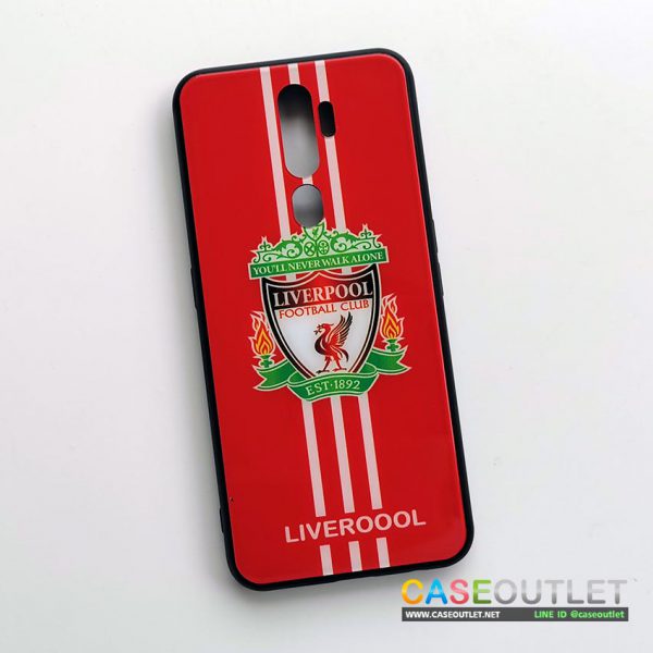 เคส Oppo A9 2020 ขอบยาง หลังกระจก กันรอย ลาย Liverpool ลิเวอร์พูล