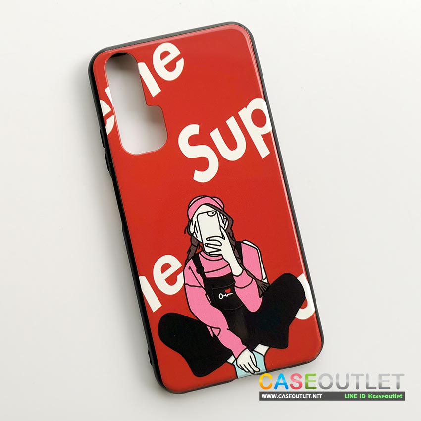 เคส Huawei Nova5t 'Nova 5t' สกรีนลาย การ์ตูน Supreme ขอบยาง ผิวเงา