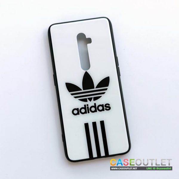 เคส Oppo Reno2 Adidas หลังกระจก ขอบยาง