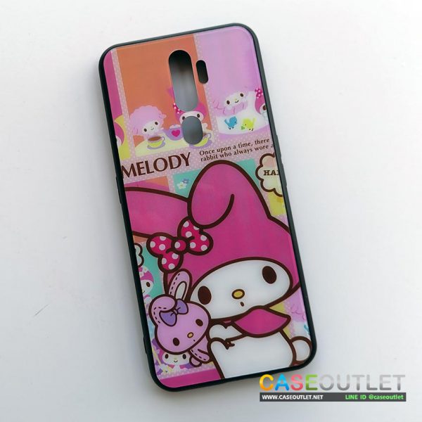 เคส A9 2020 | A5 2020 My melody มาเมโลดี้ หลังกระจก ขอบยาง